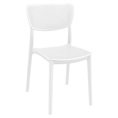 Lucy Outdoor Dining Chair White ISP129-WHI