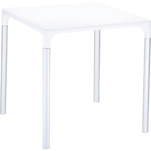 Mango Alu Square Outdoor Dining Table 28" White ISP758-WHI