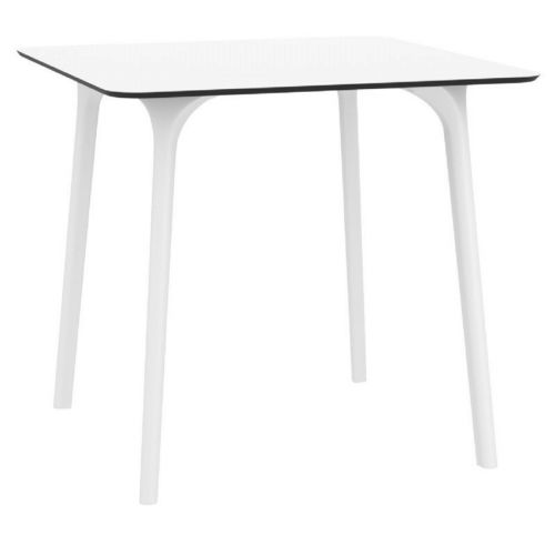 Maya Square Outdoor Dining Table 32 inch White ISP685-WHI