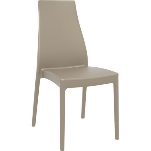 Miranda Modern High-Back Dining Chair Taupe ISP039-DVR