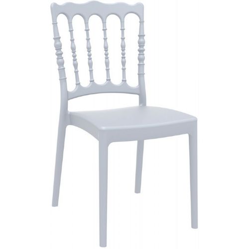 Napoleon Wedding Chair Silver Gray ISP044-SIL