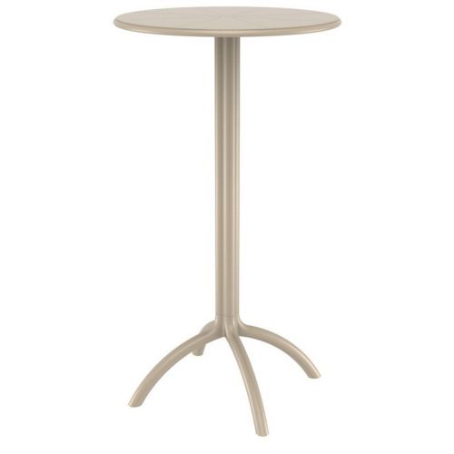 Octopus Resin Bar Table 24 inch Round Taupe ISP161-DVR