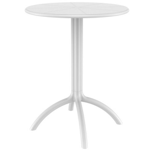 Octopus Resin Outdoor Dining Table 24 inch Round White ISP160-WHI