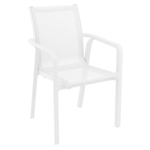 Pacific Sling Arm Chair White Frame White Sling ISP023-WHI-WHI
