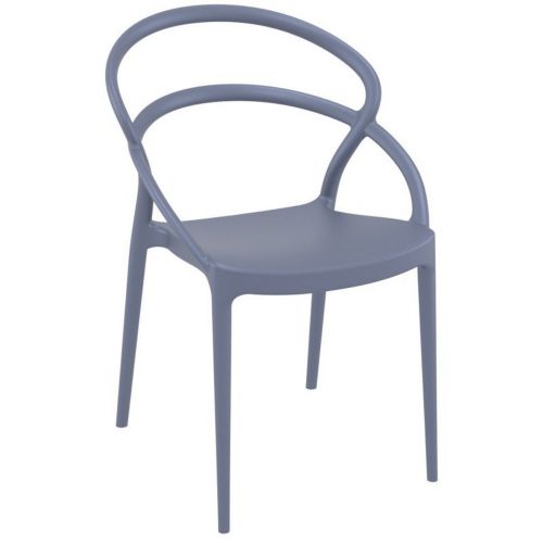 Pia Outdoor Dining Chair Dark Gray ISP086-DGR