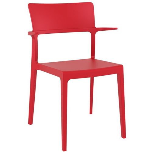 Plus Outdoor Dining Arm Chair Red ISP093-RED