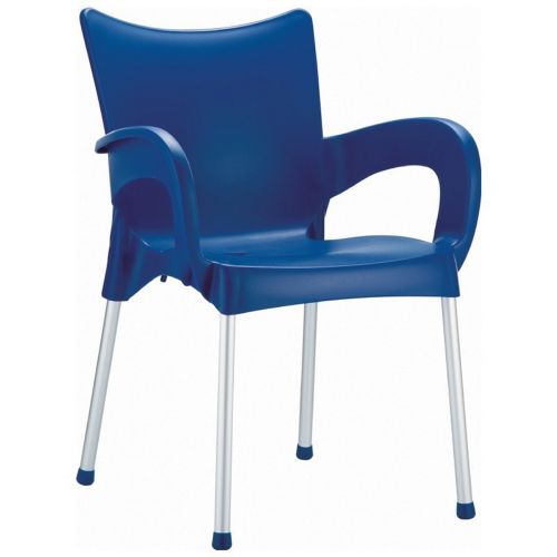 RJ Resin Outdoor Arm Chair Blue ISP043-DBL