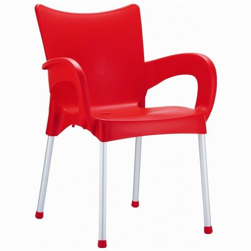 RJ Resin Outdoor Arm Chair Red ISP043-RED