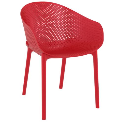Sky Outdoor Indoor Dining Chair Red ISP102-RED