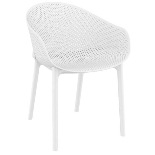 Sky Outdoor Indoor Dining Chair White ISP102-WHI
