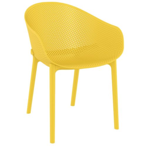 Sky Outdoor Indoor Dining Chair Yellow ISP102-YEL