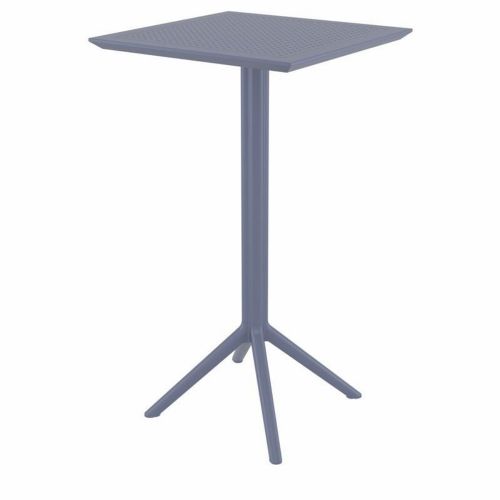 Sky Outdoor Square Folding Bar Table 24 inch Dark Gray ISP116-DGR