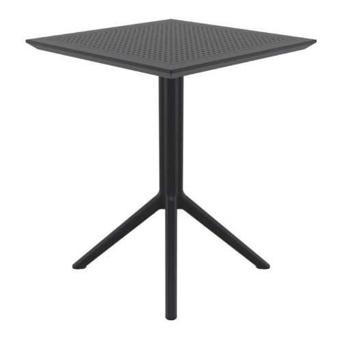 Sky Outdoor Square Folding Table 24 inch Black ISP114-BLA