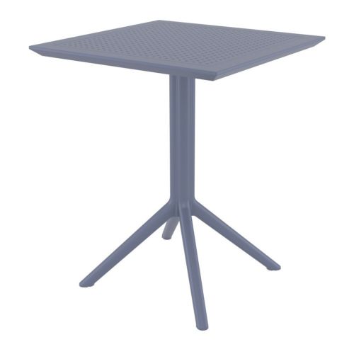 Sky Outdoor Square Folding Table 24 inch Dark Gray ISP114-DGR