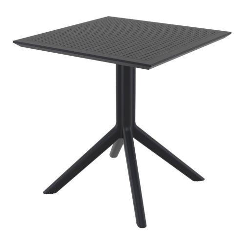 Sky Square Outdoor Dining Table 27 inch Black ISP108-BLA