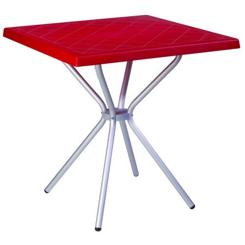Square Outdoor Table Red ISP750