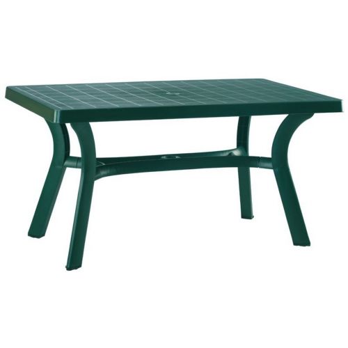 Sunrise Resin Rectangle Outdoor Dining Table 55 inch Dark Green ISP182-GRE
