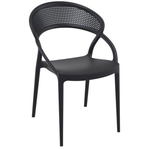 Sunset Outdoor Dining Chair Black ISP088-BLA