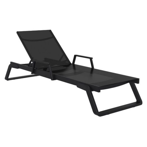 Tropic Arm Sling Chaise Lounge Black ISP708A-BLA-BLA