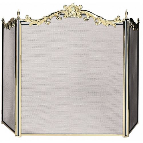 3 Fold Cast Solid Brass Screen BR-S-9668