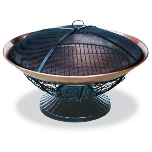 Copper Fire Pit with Decorative Base 30 inch BRWAD653S