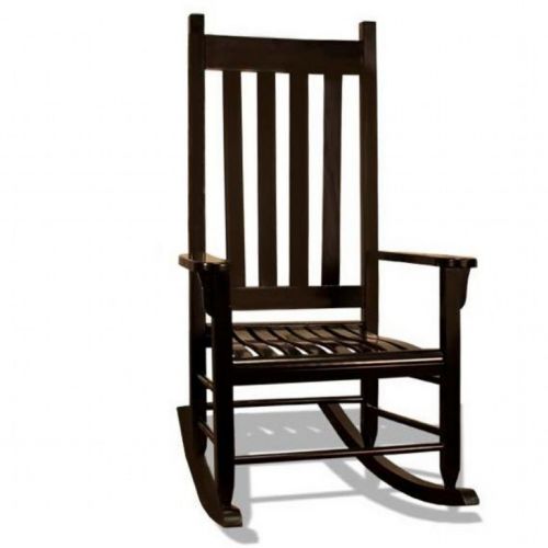 Traditional Wood Rocking Chair Black TO-TRC-B