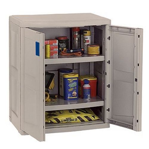 Utility Storage Cabinet with 2 Shelves Taupe - Blue SUC3600