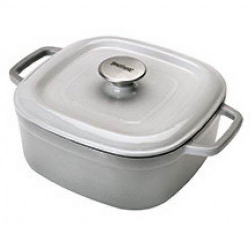 Enameled Cast Iron 4-Qt. Square Casserole in Weathered Grey BY7722S