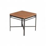 Triconfort 1950 Outdoor Square Side Table with Teak Top TRI72750