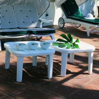 Outdoor patio coffee tables aluminum wicker resin