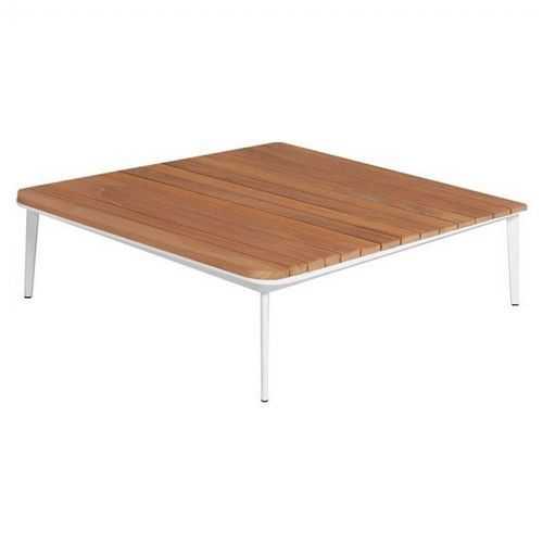 Riba Outdoor Square Center Table with Teak Top TRI40720