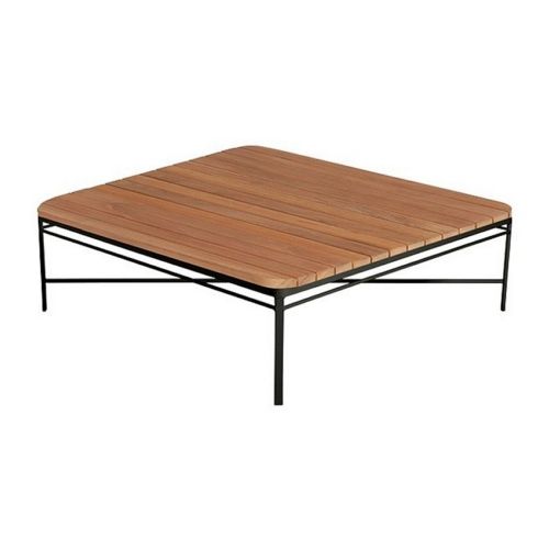 Triconfort 1950 Outdoor Square Center Table with Teak Top TRI72703-726-TM