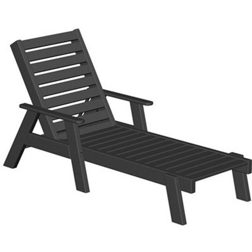 POLYWOOD® Captain Outdoor Chaise Lounge with Arms PW-AC2678