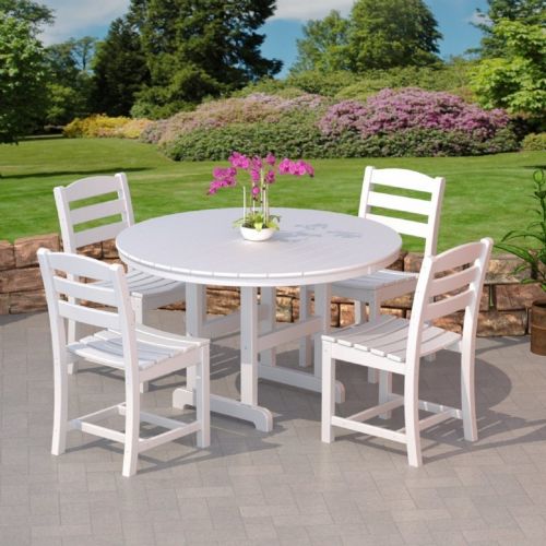 POLYWOOD® La Casa Outdoor Dining Set 5 Piece with Side Chairs PW-TD100SET5