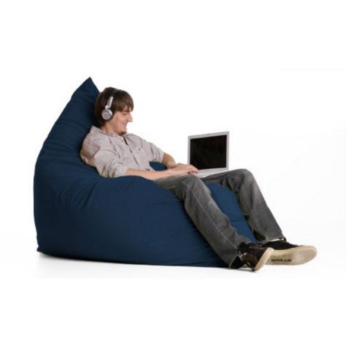 Jaxx Pillow Sac Bean Bag Chair Microsuede Navy Blue FL-ZJF-PIL-MS04