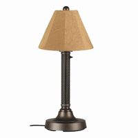 Bahama Weave 30 inch Outdoor Table Lamp Dark Mahogany & Bronze PLC-26187