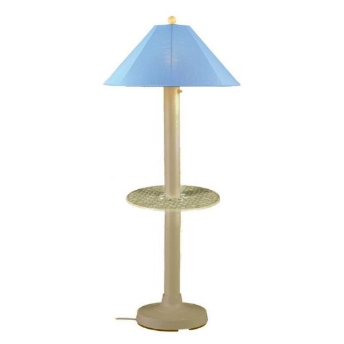 Catalina Outdoor Floor Lamp with Table Bisque PLC-39694