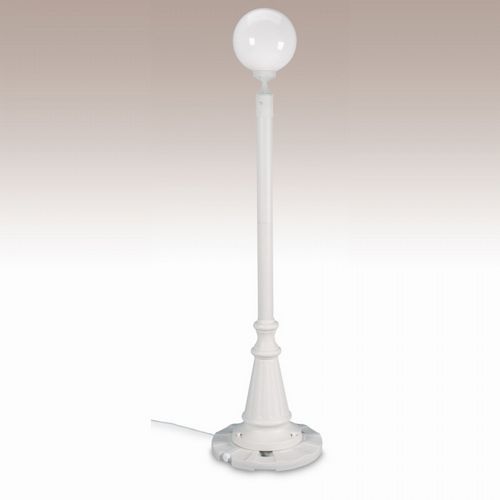European Globe Portable Patio Lamp White Globe White PLC-00331-WH