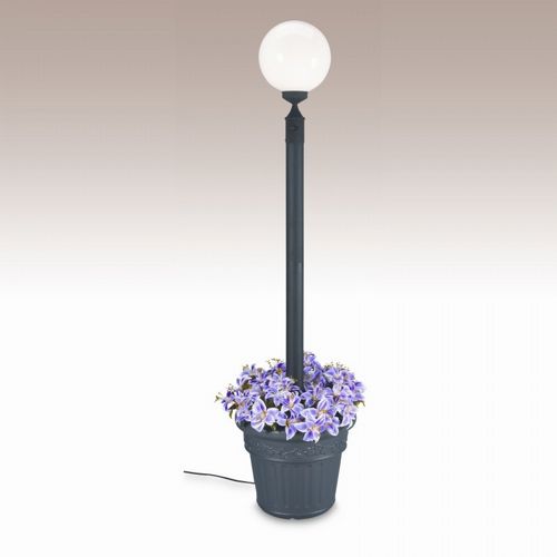 European Globe Portable Planter Patio Lamp White PLC-00381-WH