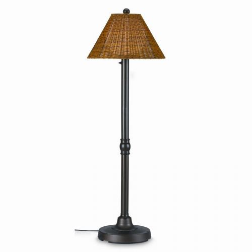 Shangri-la 60 inch Outdoor Wicker Floor Lamp Honey PLC-11207