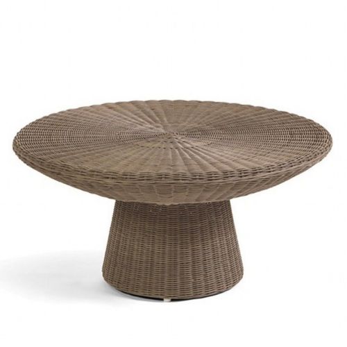 Amelie Traditional Wicker Round Coffee Table CA-989-CT