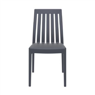 Soho Modern High-Back Dining Chair Dark Gray ISP054 360° view