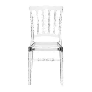Opera Polycarbonate Dining Chair Transparent Amber ISP061 360° view