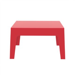Box Resin Outdoor Coffee Table Red ISP064 360° view