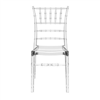 Chiavari Polycarbonate Dining Chair Transparent Amber ISP071 360° view