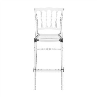 Opera Polycarbonate Barstool Glossy White ISP073 360° view