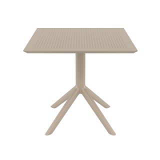 Sky Square Outdoor Dining Table 31 inch Taupe ISP106 360° view