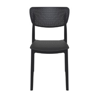 Lucy Outdoor Dining Chair Dark Gray ISP129 360° view