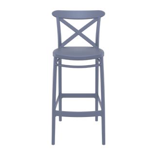 Cross Outdoor Bar Stool Olive Green ISP266 360° view
