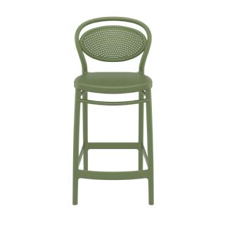 Marcel Outdoor Counter Stool Olive Green ISP268 360° view